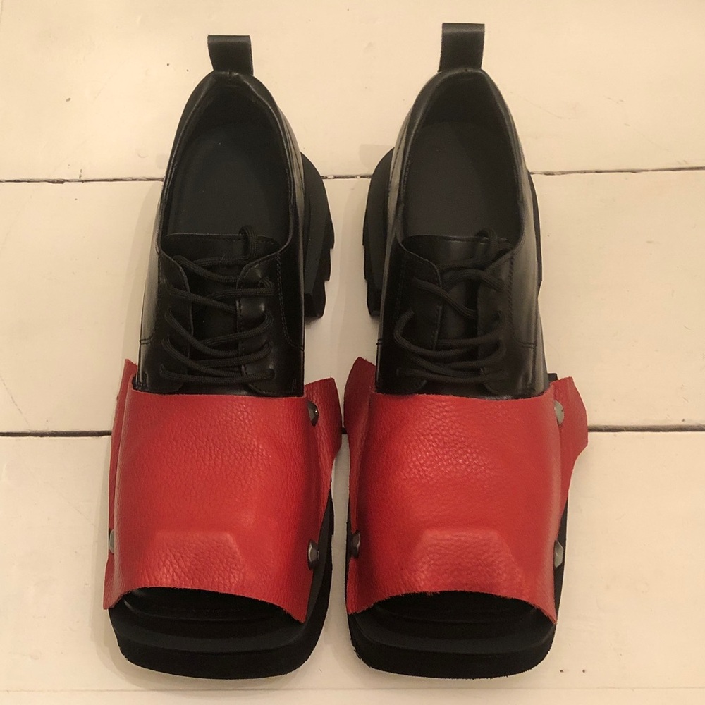 TRENDY SQUARE- TOE DERBY SHOES SIZE 10 MENS BRAND NEW